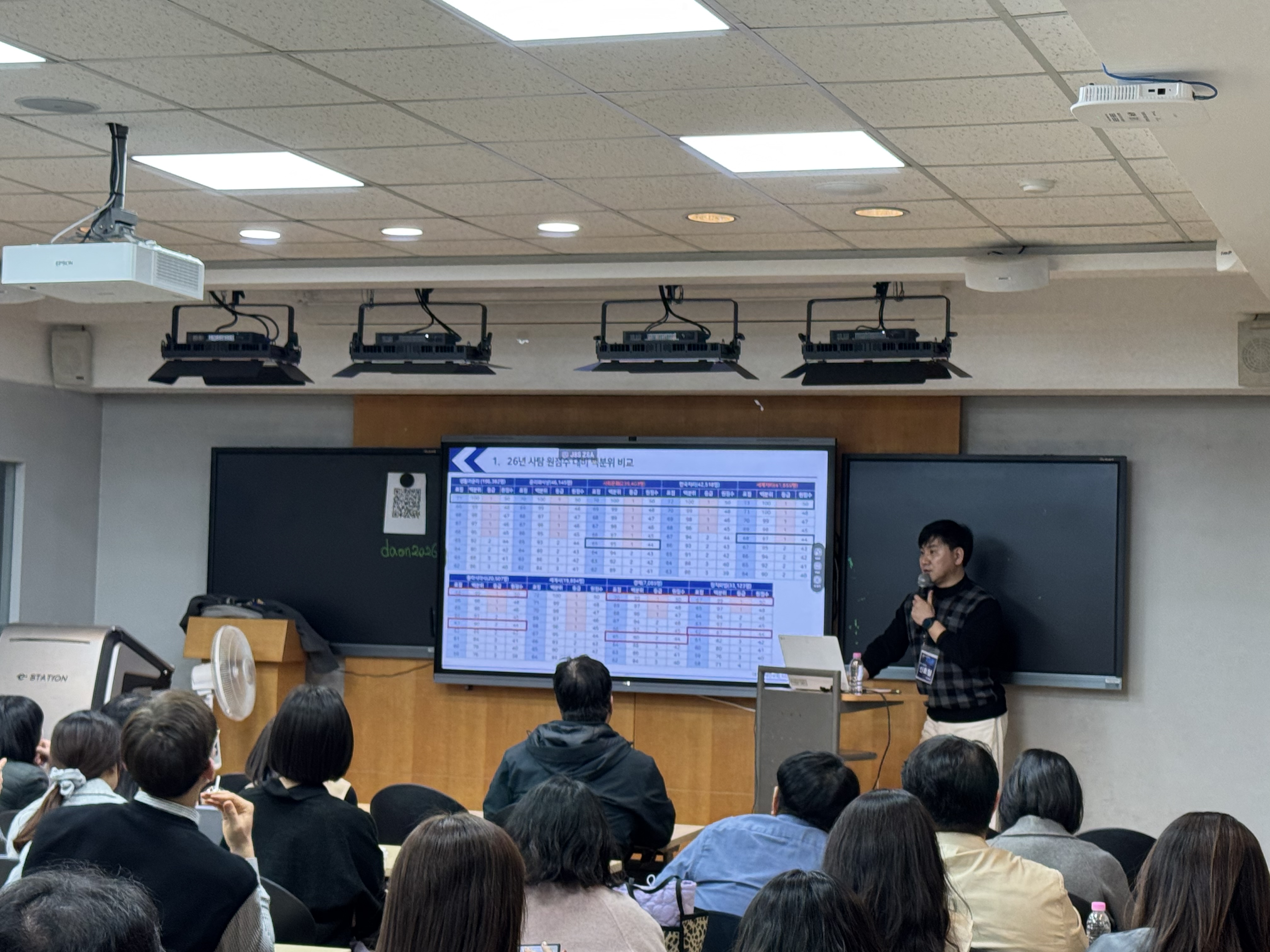 대입 설명회 강연 현장